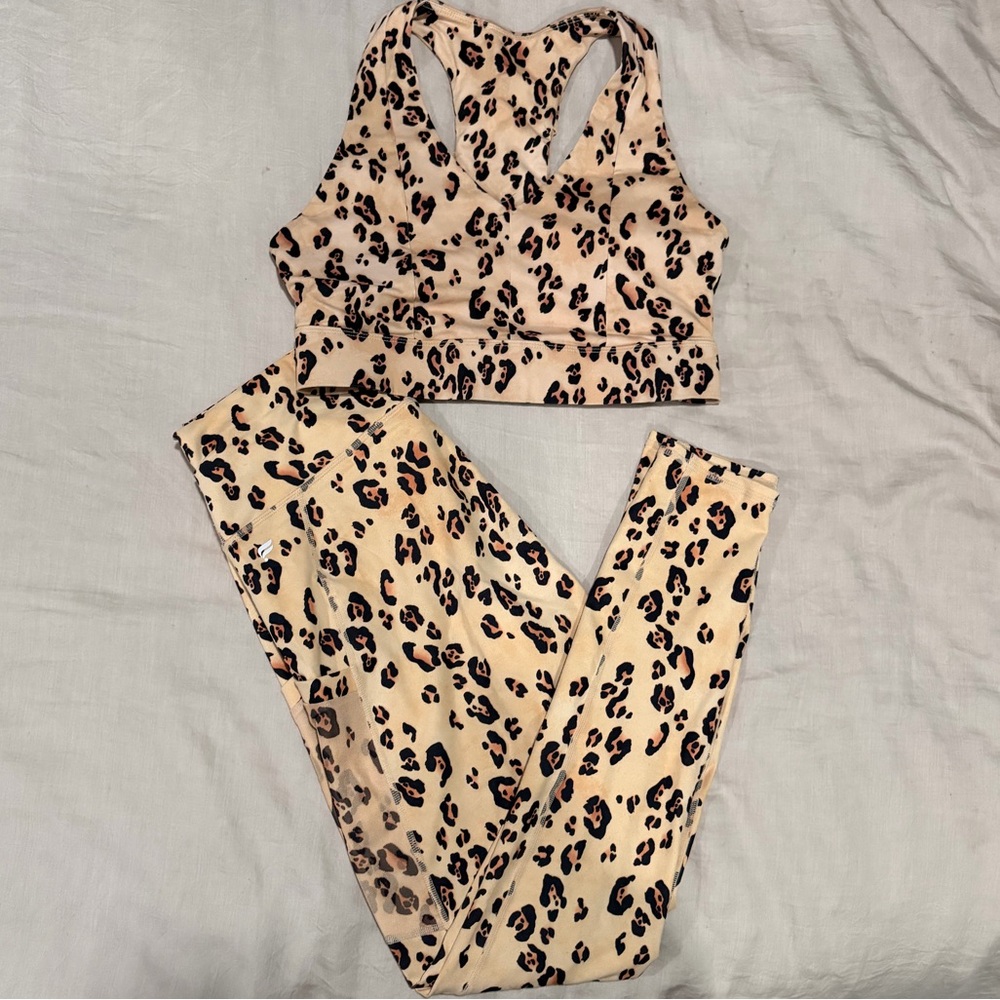 Fabletics Leopard Print Activewear Set - image 1